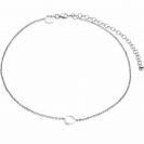 ZINZI zilveren choker 32+10cm hart ZICHOK1459