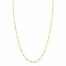 ZINZI gold plated zilveren slangen-ketting met vierkant geslepen schakels en 40 verfijnde glanzende bolletjes (2,5mm breed) 43-45cm ZIC2471G