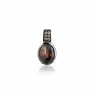 Zinzi zilveren hanger bruin ZIH1045C 