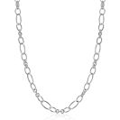 ZINZI zilveren schakelketting 45cm met speelse combinaties van ronde en ovale schakels ZIC2706
