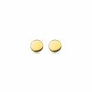 ZINZI zilveren oorknoppen geel verguld glad rond 6mm ZIO1376G
