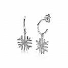 ZINZI zilveren oorsieraden sneeuwkristal bedel 23mm ZIO1977