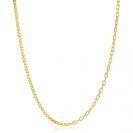 ZINZI gold plated zilveren multi-schakelketting met gourmet en paperclip schakels 2,7mm breed 43-45cm ZIC2468G