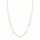 ZINZI rosé-plated zilveren gourmet ketting met vijf bolletjes 42–45cm ZIC2714R