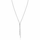 ZINZI zilveren Y-collier 43–46cm met popcorn schakel en twee bungelende kettinkjes ZIC2710