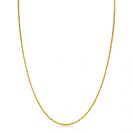 80cm ZINZI gold plated zilveren koord ketting ZILC-K80G