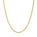 ZINZI gold plated zilveren schakel ketting 2,3mm breed 43-45cm ZIC2648G
