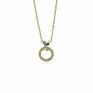 ZINZI gold plated zilveren ketting 42–45cm met X-vorm en luxe open rondje  ZIC1816Y