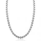 ZINZI zilveren brede rolex-style schakel-collier 8mm breed 43cm ZIC2764