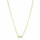 ZINZI gold plated zilveren ketting met Infinity teken, vol bezet met witte zirconia's 42-45cm ZIC2597Y