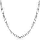 ZINZI zilveren ketting 45cm waarbij diverse trendy schakels zijn gecombineerd ZIC1991
