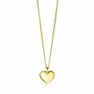 15mm ZINZI gold plated zilveren hanger glad hart voor gravure ZIH2346G15 (zonder collier)