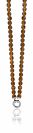 ZINZI collier beads bruin met slot 45cm