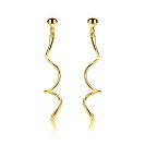 47mm ZINZI goldplated zilveren oorstekers met een speels golvend design ZIO2776G