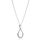 ZINZI zilveren ketting 60cm met grote gestileerde Infinity-hanger 52mm ZIC2675
