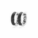 ZINZI zilveren creolen 17 x 5mm zwart ZIO1183Z