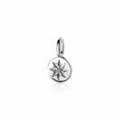 ZINZI zilveren ronde hanger zonnetje ZIH2068 (zonder collier)