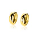 15,5mm ZINZI goldplated zilveren gladde oorringen met brede ronde buis 5mm met luxe klapsluiting ZIO2792G