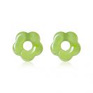 26mm oorbedels bloem lichtgroen kunststof ZICH2720G
