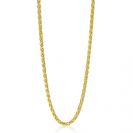 ZINZI zilveren schakelcollier geelverguld palmier 2mm breed 45cm ZIC1931G