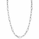 ZINZI zilveren schakelketting met ovale schakels van 11mm lang en ruitvormen 45cm ZIC-BF65