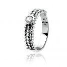 ZINZI zilveren ring wit ZIR798