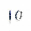 Zinzi zilveren oorringen 15 x 3mm donkerblauw ZIO191DB
