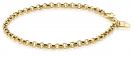 ZINZI zilveren jasseron armband geel verguld 5mm breed 19cm ZIA1009G