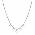 ZINZI zilveren fantasie ketting met 5 bungelende driehoekvormen 45cm ZIC1555