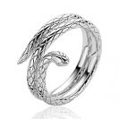 ZINZI zilveren multi-look ring (14mm breed) met slang ZIR2721