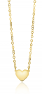 ZINZI Gold 14 karaat gouden collier 40-45cm met hartje 8mm ZGC301