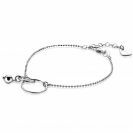 ZINZI zilveren armband met ronde vormen in elkaar en ronde bal 17,5-20,5cm ZIA-BF62
