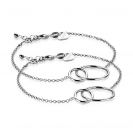 Zinzi set van 2 zilveren armbanden ronde vormen 16-19cm ZIA1278-SET