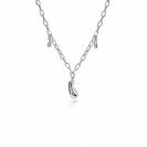 ZINZI zilveren schakel ketting met drie druppelvormige hangers 42-45cm ZIC-BF109