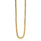 ZINZI zilveren schakelketting geel verguld 4,5mm breed 45cm ZIC1057G 