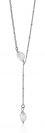 ZINZI zilveren Y-collier 45cm met bolletjes en witte parels ZIC2187
