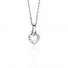 ZINZI zilveren hart hanger 15mm met witte zirconia ZIH2303 (zonder collier)