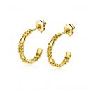 ZINZI gold plated zilveren oorsieraden met figaro schakels 17x3mm ZIO2291G