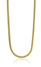 45cm Zinzi goldplated zilveren slangen collier 1,5mm breed ZISL15-45G