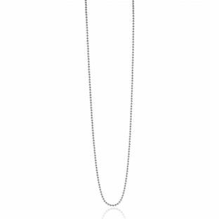60cm ZINZI zilveren bolletjes ketting ZILC-B60