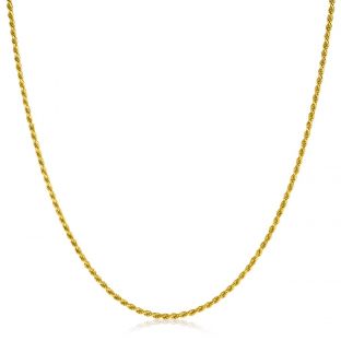 80cm ZINZI gold plated zilveren koord ketting ZILC-K80G