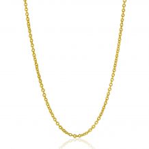 40-43cm ZINZI Gold 14 krt anker ketting 1mm breed, ideaal om je hanger aan te bevestigen ZGC314