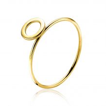 ZINZI Gold 14 karaat gouden ring open rond ZGR163