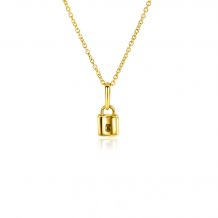 ZINZI Gold 14 krt gouden hanger met trendy slotje 5mm ZGH419