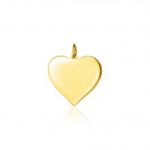14mm ZINZI Gold 14 krt gouden hanger met glanzend hartje van 14mm ZGH363-14 (zonder collier)