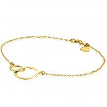 ZINZI Gold 14 karaat gouden jasseron armband ronde vormen 18-20cm ZGA113