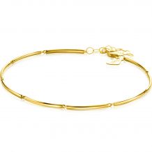 ZINZI Gold 14 krt gouden armband met langwerpige glanzende staafjes 1,6mm breed 16,5-19cm ZGA461

