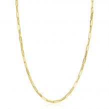 ZINZI Gold 14 krt gouden collier 45cm met trendy paperclip/closed for ever schakels 3mm breed ZGC346