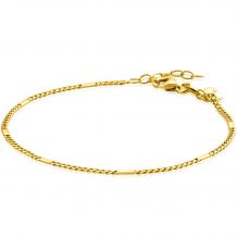 ZINZI Gold 14 krt gouden gourmet armband met plaatjes 1,5mm breed, lengte 17-19cm ZGA426