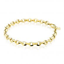 ZINZI Gold 14 karaat gouden schakelarmband 6mm breed ZGA190